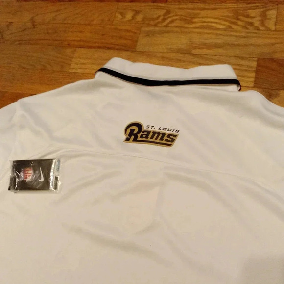 Nike Golf St. Louis Rams Polo Shirt Men’s Size 3XL Color White Short Sleeve - Picture 4 of 8